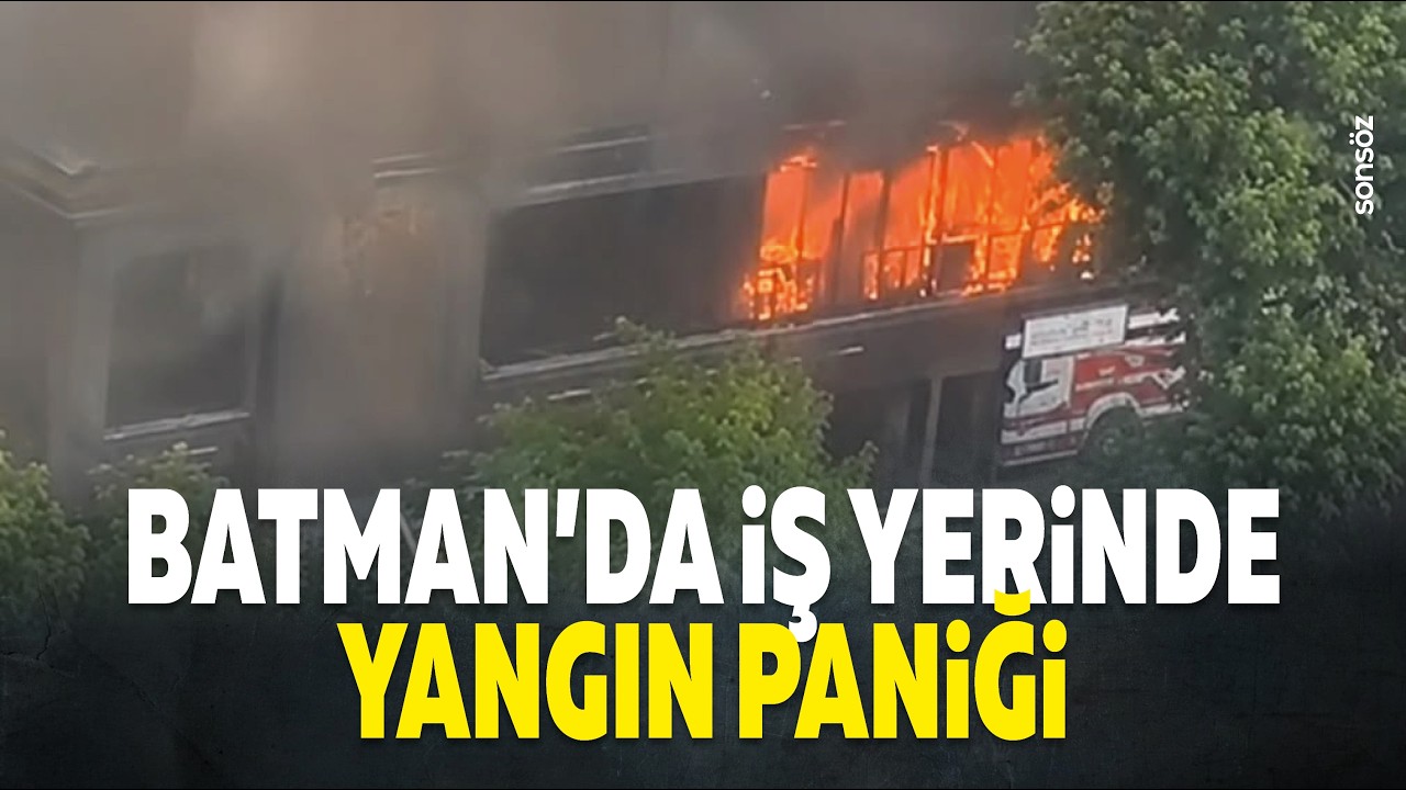 Batman&rsquo;da iş yerinde yangın paniği