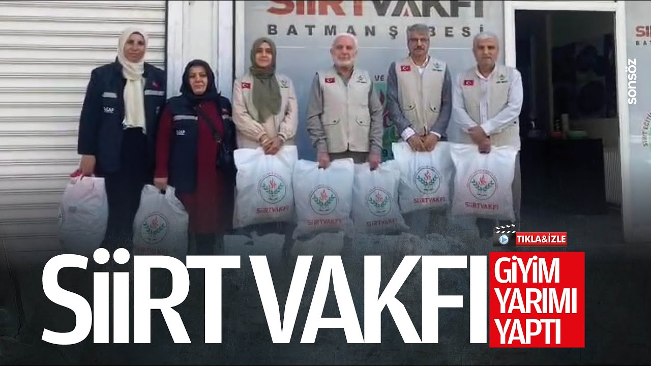 Siirt Vakfı, giyim yarımı yaptı