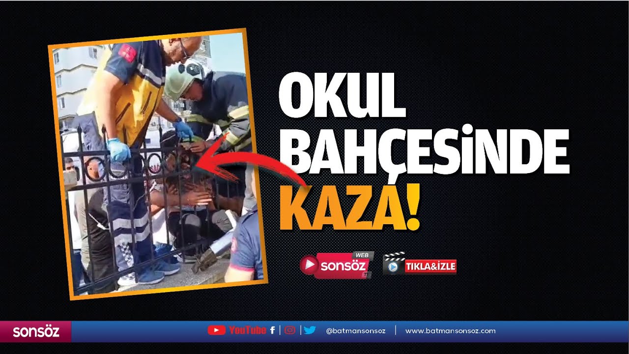 Okul bah&ccedil;esinde kaza!