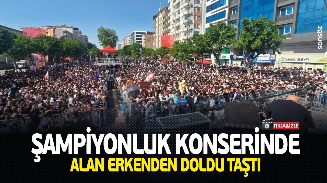 Şampiyonluk konserinde alan erkenden doldu taştı