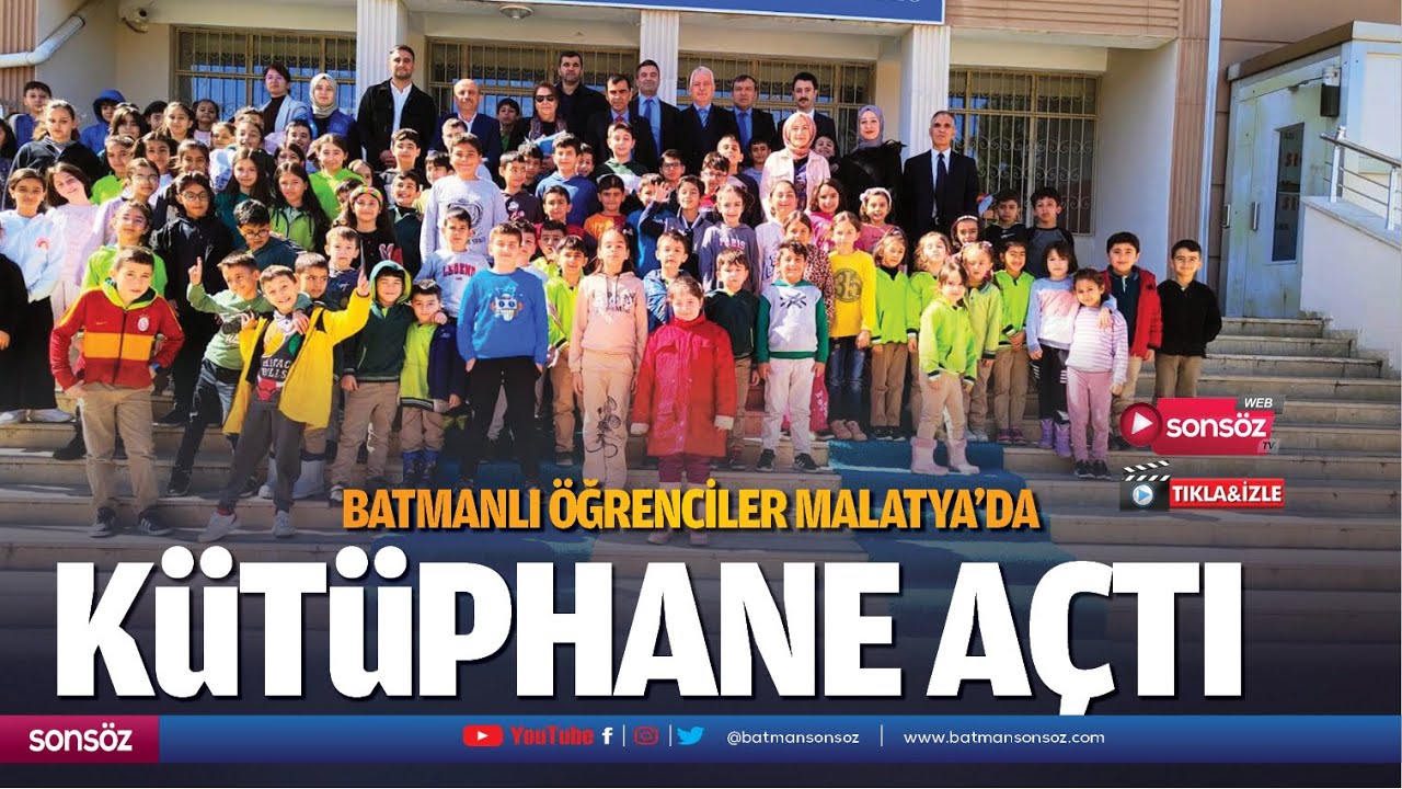 Batmanlı &Ouml;ğrenciler Malatya&rsquo;da k&uuml;t&uuml;phane a&ccedil;tı