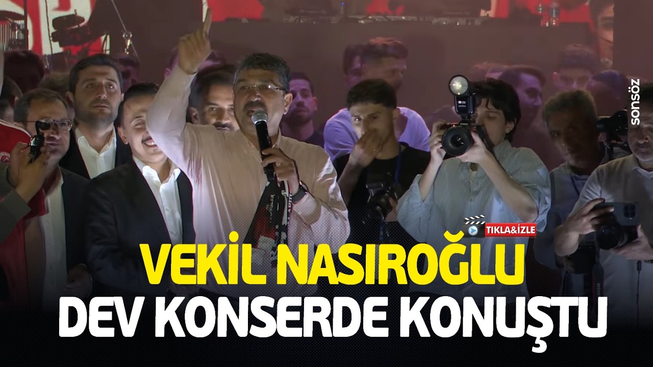 Vekil Nasıroğlu, dev konserde konuştu
