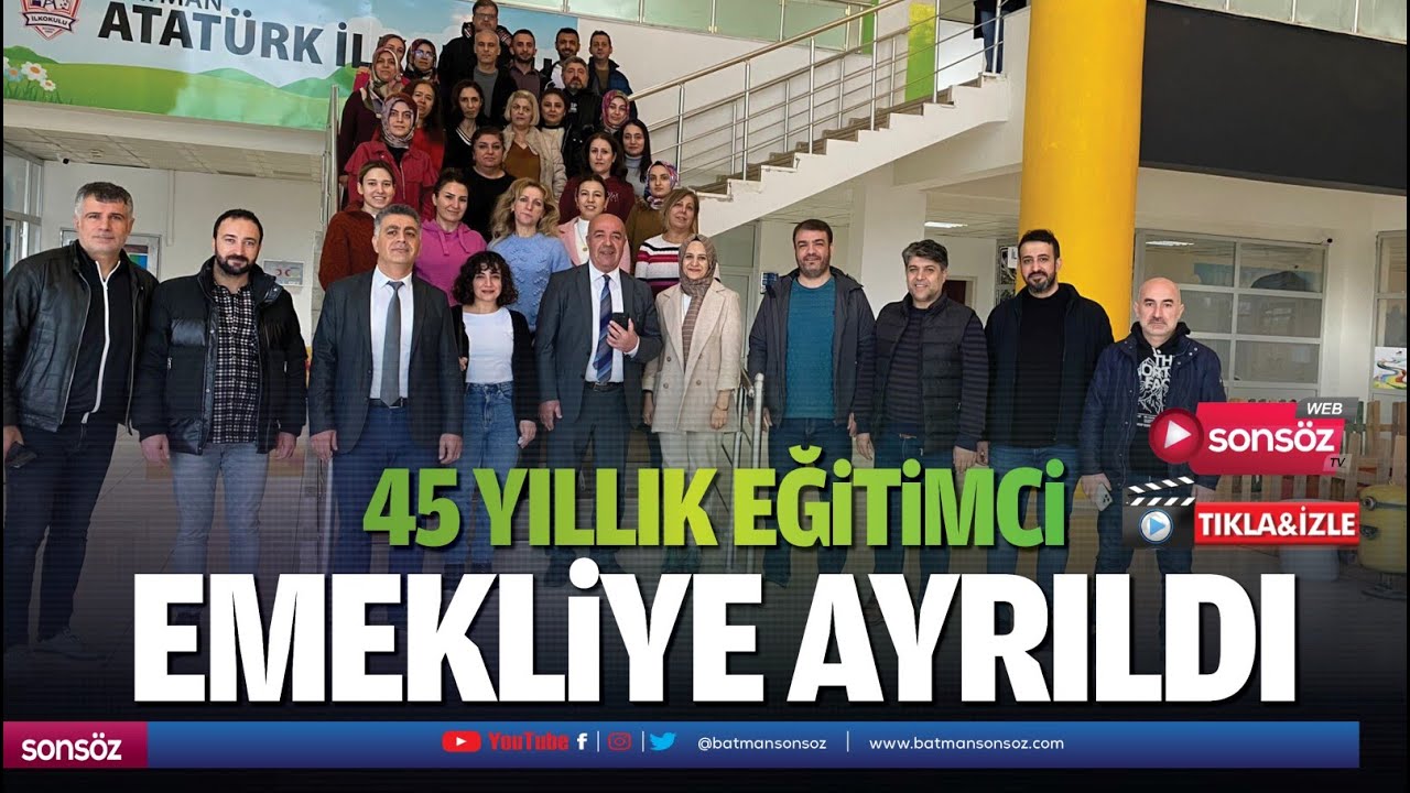 45 yıllık eğitimci, emekliye ayrıldı