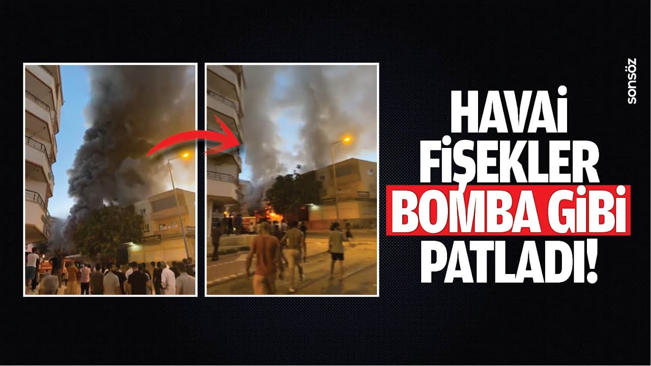 Havai fişekler bomba gibi patladı!