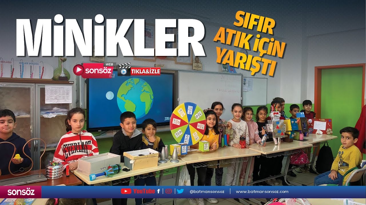 Minikler sıfır atık i&ccedil;in yarıştı