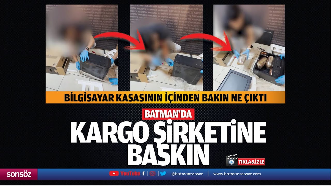Batman&rsquo;da kargo şirketine baskın, bilgisayar kasasının i&ccedil;inden bakın ne &ccedil;ıktı?