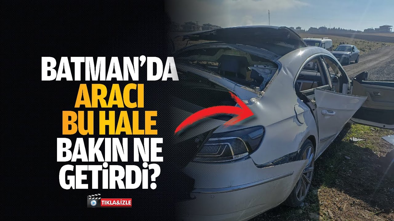 Batman&rsquo;da aracı bu hale bakın ne girdi?
