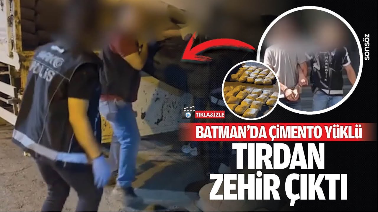Batman'da &ccedil;imento y&uuml;kl&uuml; tırdan zehir &ccedil;ıktı