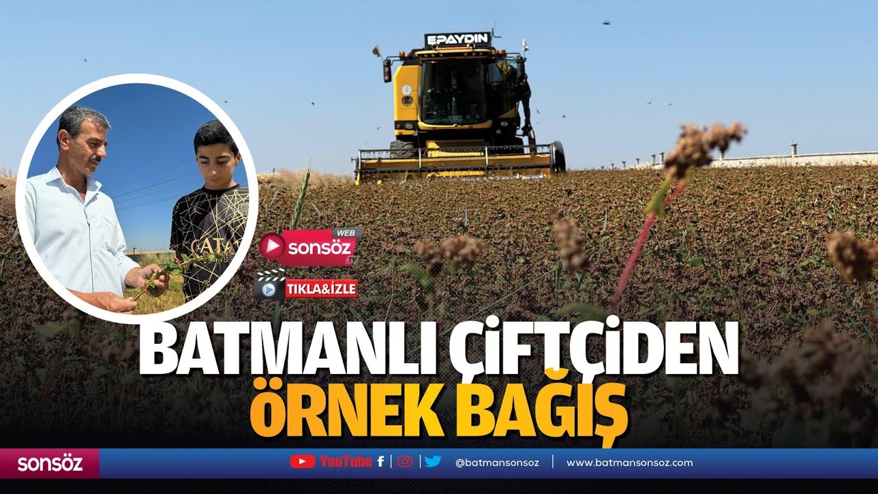 Batmanlı &ccedil;ift&ccedil;iden &ouml;rnek bağış