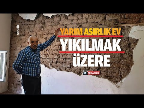 Yarım asırlık ev yıkılmak &uuml;zere