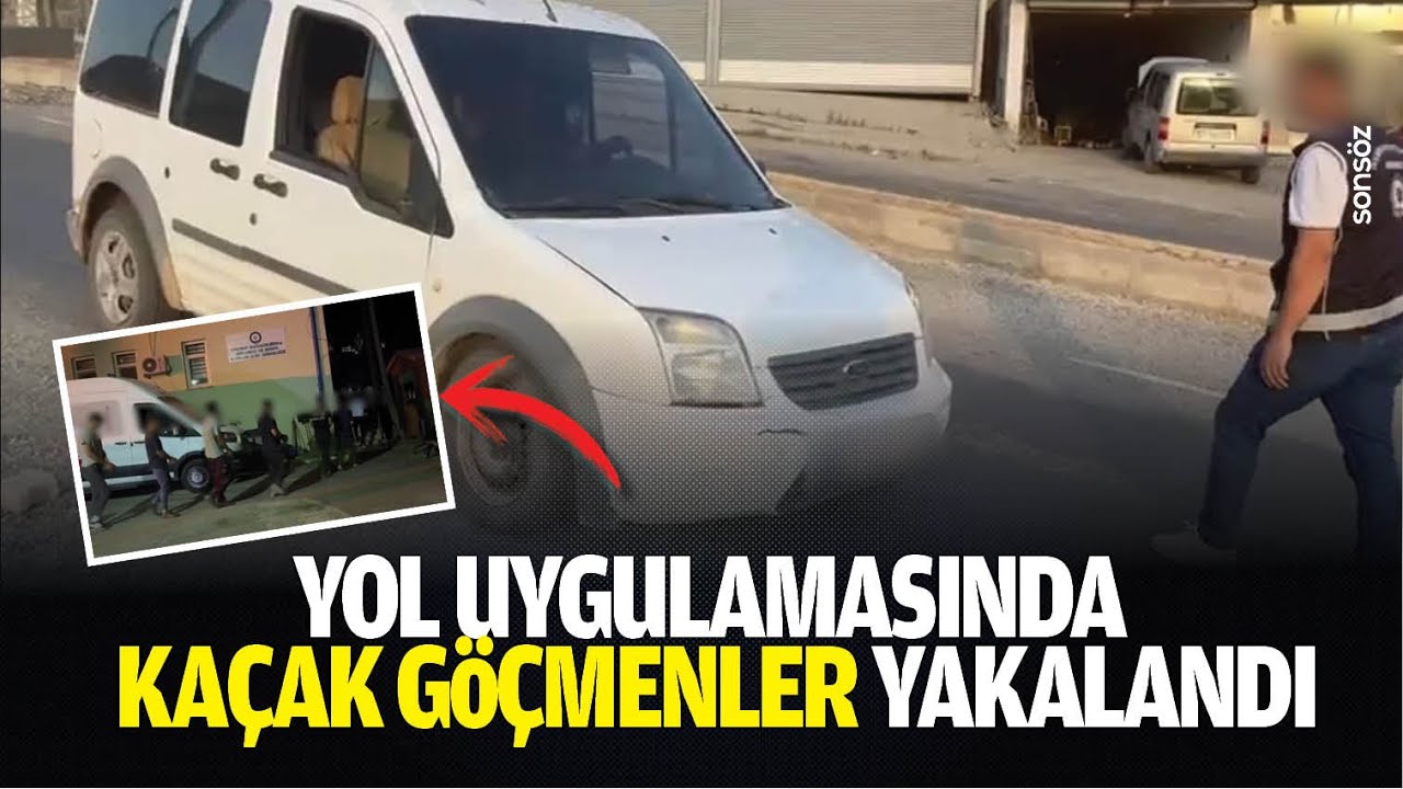 Yol uygulamasında ka&ccedil;ak g&ouml;&ccedil;menler yakalandı