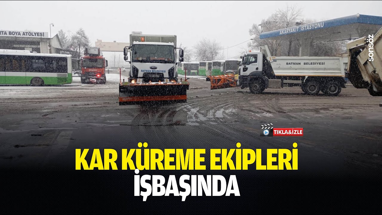 Kar k&uuml;reme ekipleri işbaşında
