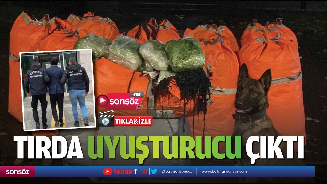 Tırda uyuşturucu &ccedil;ıktı