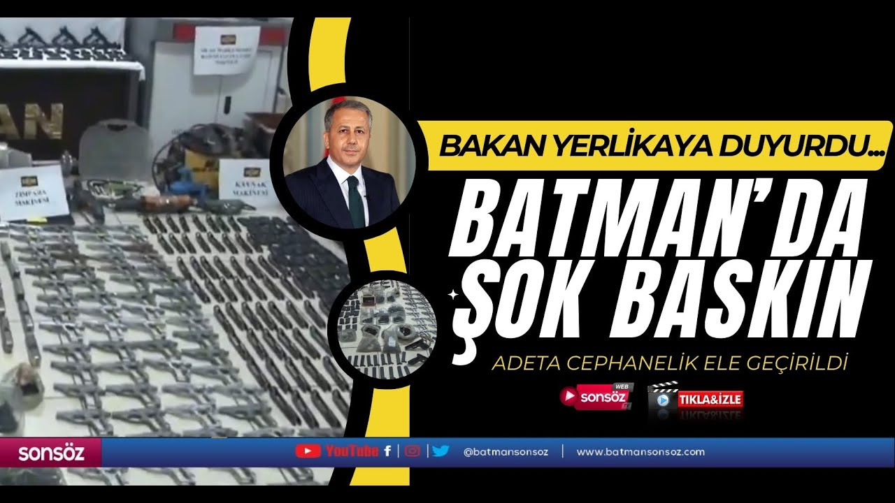 Batman&rsquo;da şok baskın; Adeta cephanelik ele ge&ccedil;irildi