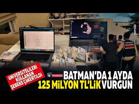 Batman&rsquo;da 1 ayda 125 milyon TL'lik vurgun