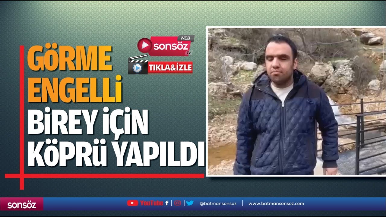 G&ouml;rme engelli birey i&ccedil;in k&ouml;pr&uuml; yapıldı