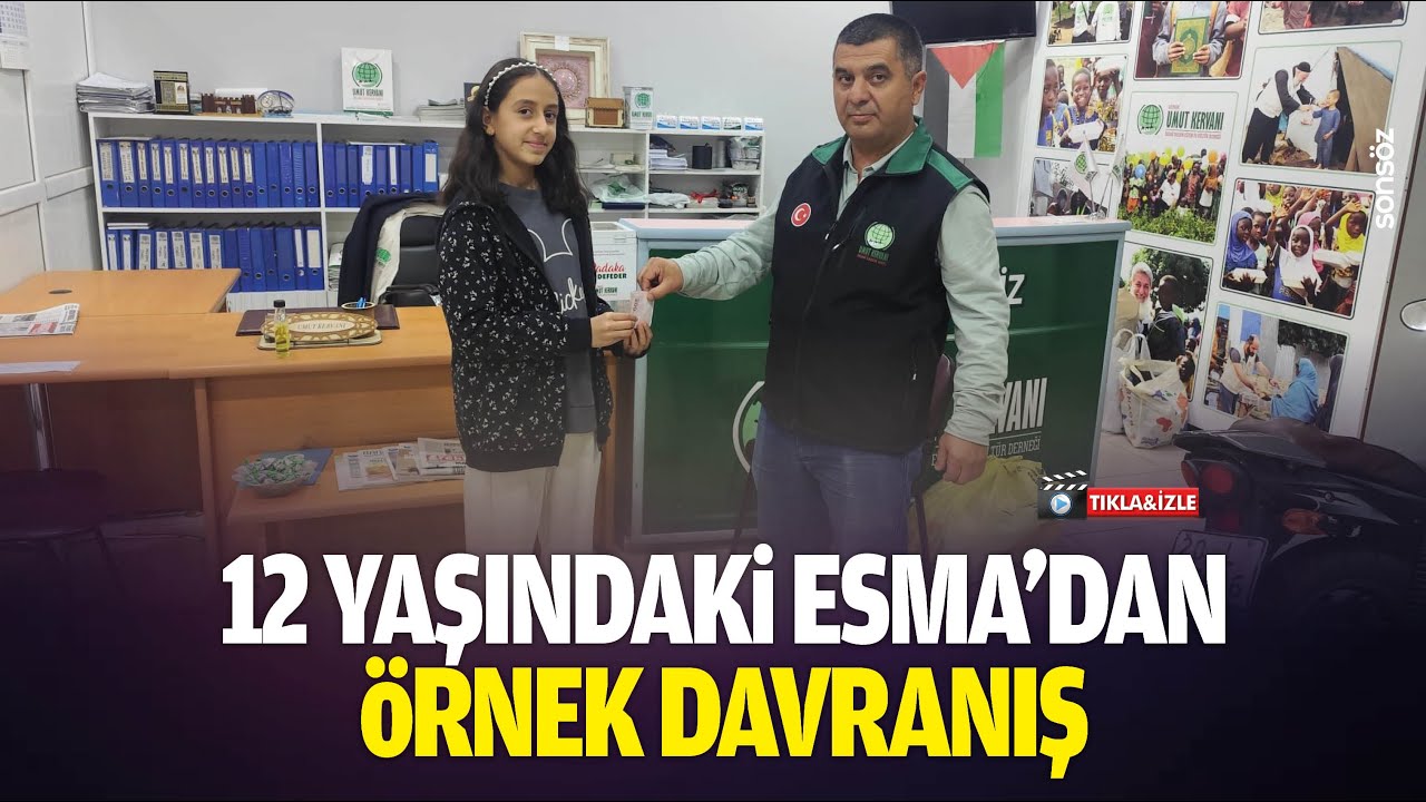 12 yaşındaki Esma&rsquo;dan &ouml;rnek davranış