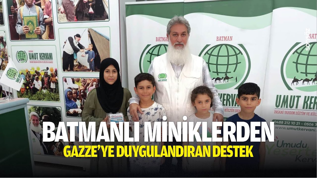 Batmanlı miniklerden Gazze&rsquo;ye duygulandıran destek
