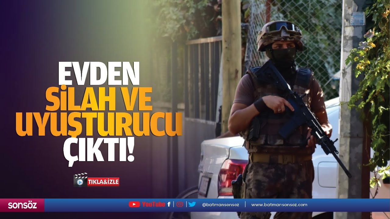Evden silah ve uyuşturucu &ccedil;ıktı!