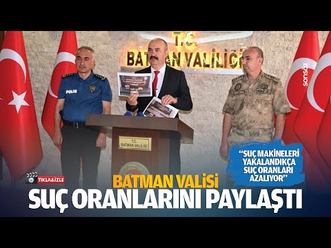 Batman Valisi, su&ccedil; oranlarını paylaştı
