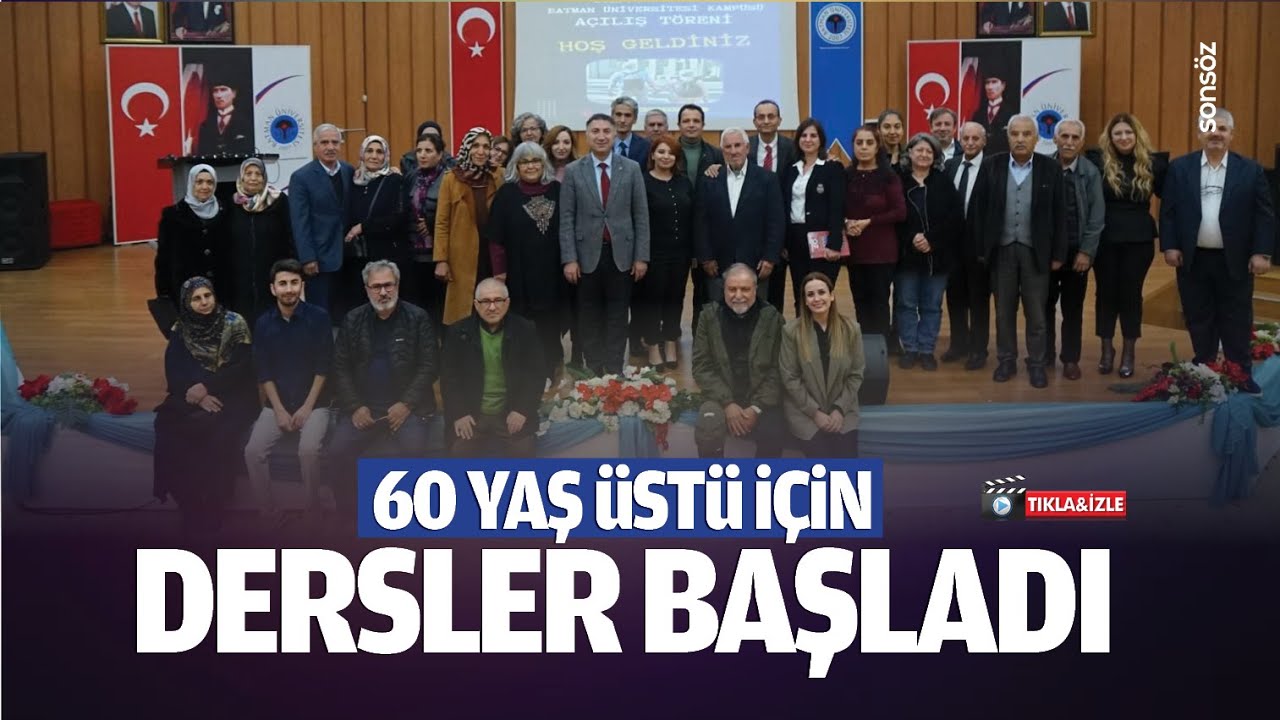 60 yaş &uuml;st&uuml; i&ccedil;in dersler başladı